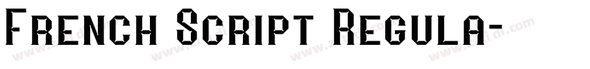 French Script Regula字体转换